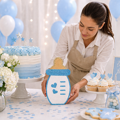 Glitter Baby Shower Centerpiece – Baby Bottle Table Décor