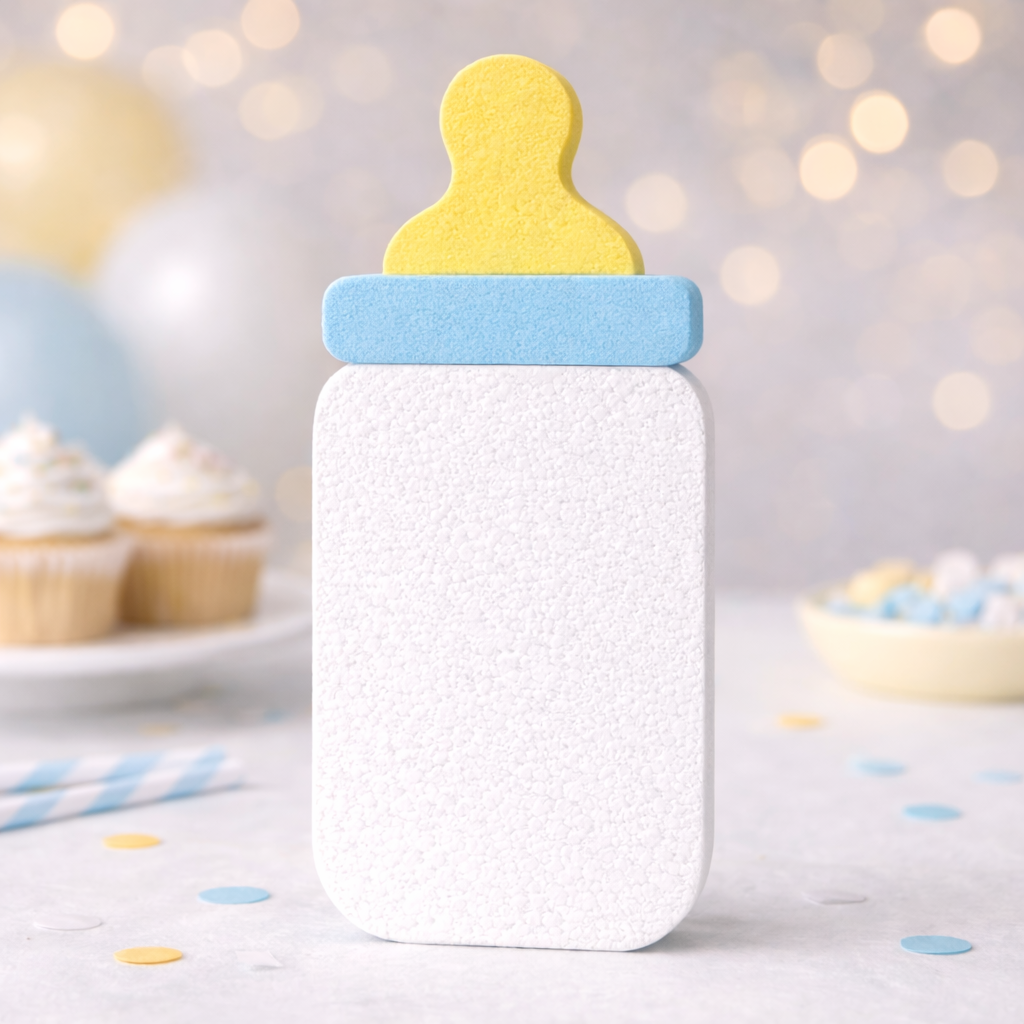 Blue baby boy baby bottle cutout decoration for baby shower party decor