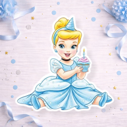 cinderella cutout centerpiece Baby birthday Cinderella cupcake toppers decoration for princess party, Cinderella baby cake topper, cupcake topper or foam cutout for Cinderella themed birthday.