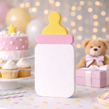 Pink baby girl baby bottle cutout decoration for baby shower party decor