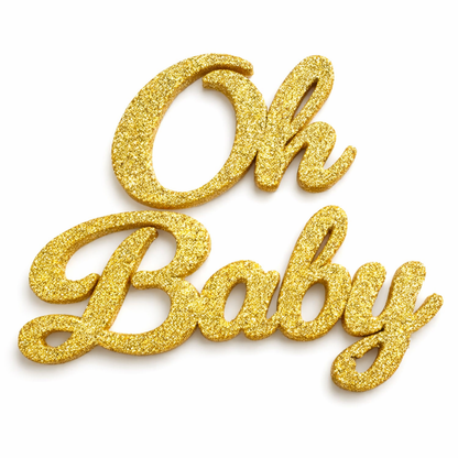 baby shower decorations gold oh baby backdrop sign foam glitter wall decor