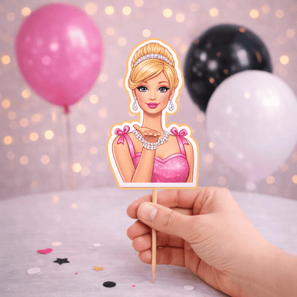 Barbie cake topper decoration for Barbie birthday party