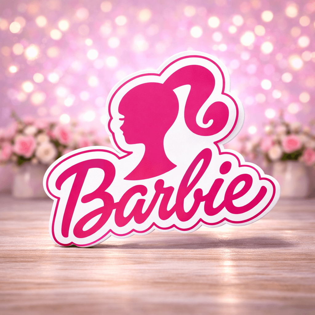 Barbie birthday decorations Barbie logo foam centerpiece decoration for Barbie birthday party