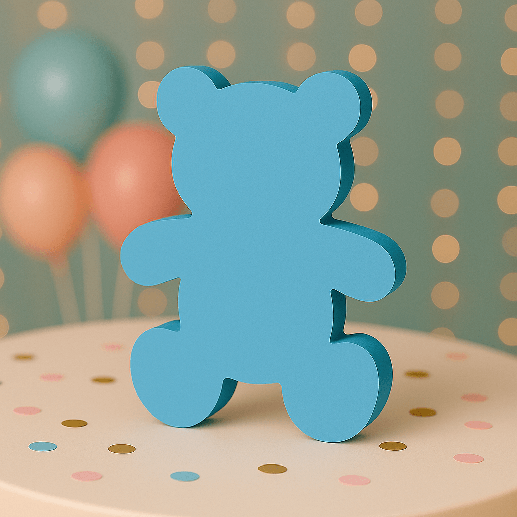 Handmade bear baby shower decorations perfect for gender reveal or nursery theme party