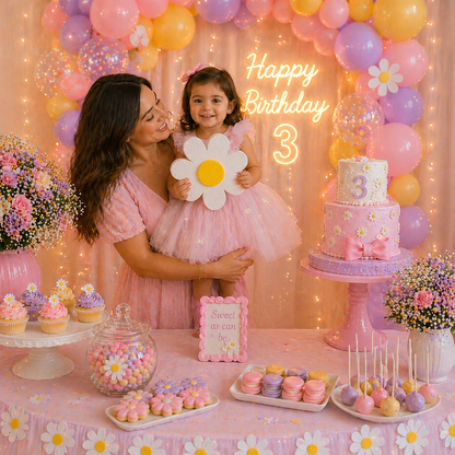 Daisy Centerpiece – Handmade Flower Birthday Party Decoration