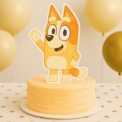 Bluey sister Bingo cutout for cake topper or centerpiece