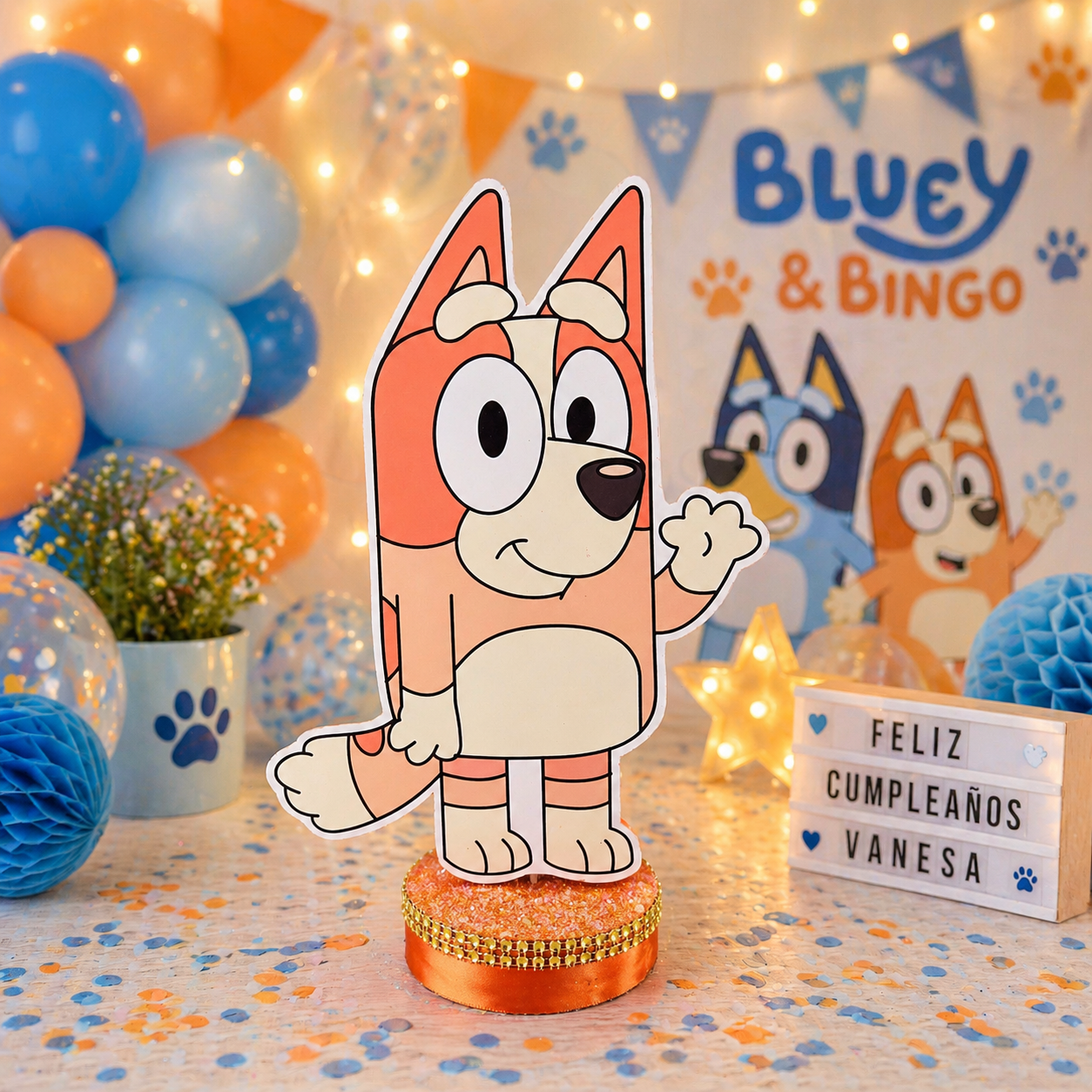 bingo centerpiece for birthday party table decoration