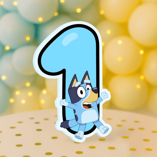 Bluey birthday number decorations foam centerpiece