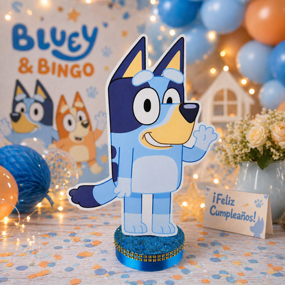 bluey centerpieces for birthday party table decoration