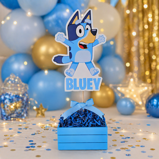 bluey centerpieces for birthday party table decoration
