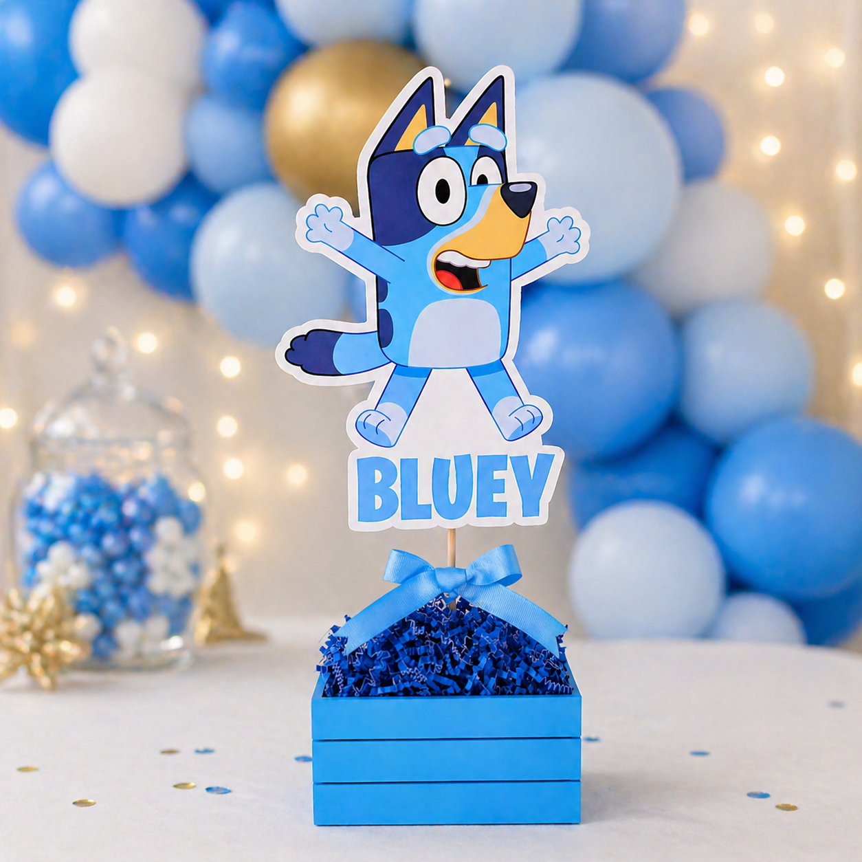 bluey party centerpieces decoration for kids birthday table