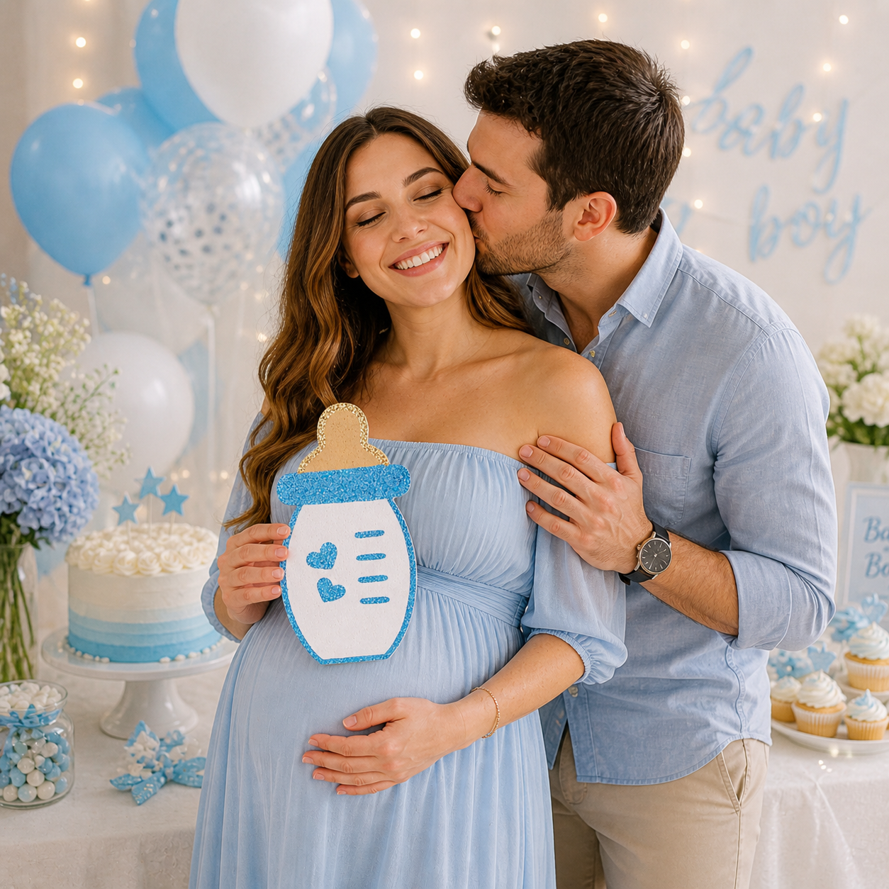 Glitter Baby Shower Centerpiece – Baby Bottle Table Décor