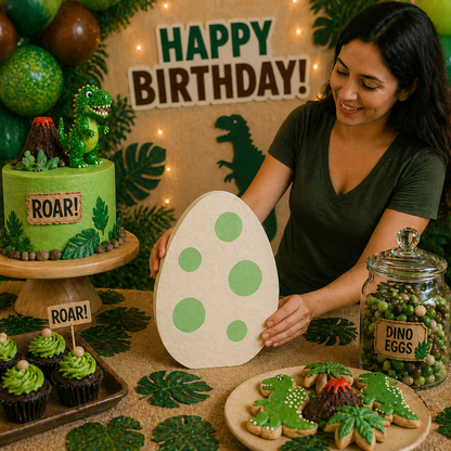 Dinosaur Egg Centerpiece | Foam Dinosaur Birthday Decoration