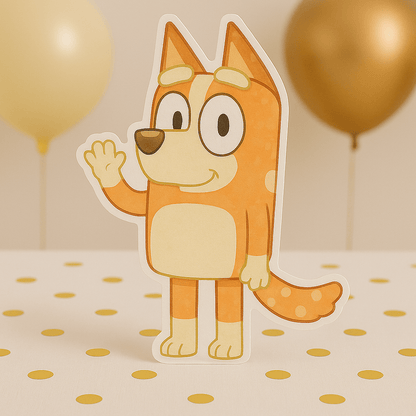 Bluey Chilli mom party centerpiece cutout for birthday