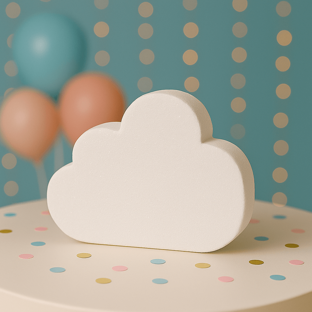 Handmade cloud centerpiece for Twinkle Twinkle Little Star baby shower theme or nursery décor