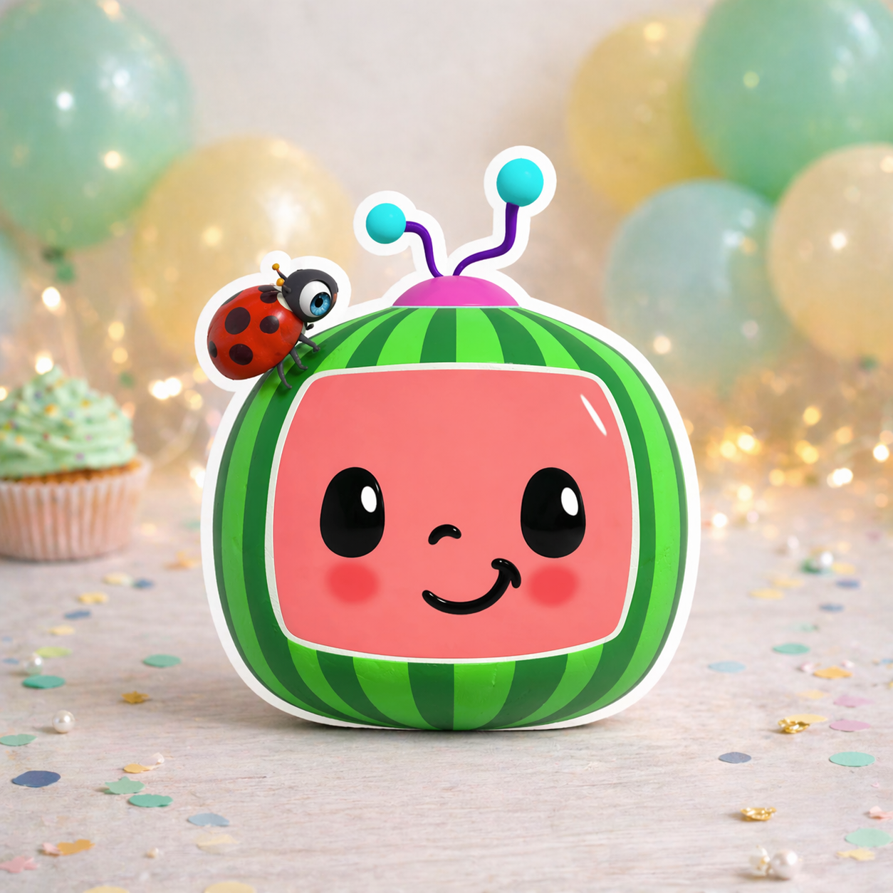 Cocomelon centerpiece foam cutout for kids birthday party table decoration