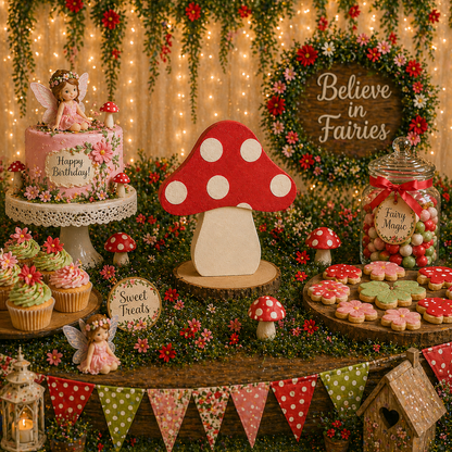 Woodland Mushroom Centerpiece – Fairy Garden & Enchanted Forest Party Decorations