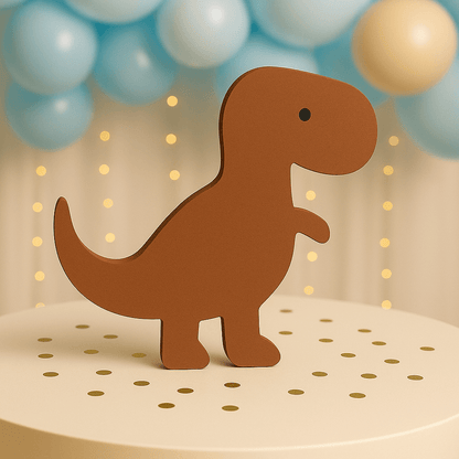 Foam dinosaur figure centerpiece for kids’ party table