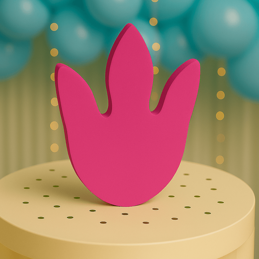 Dino paw birthday centerpiece in foam