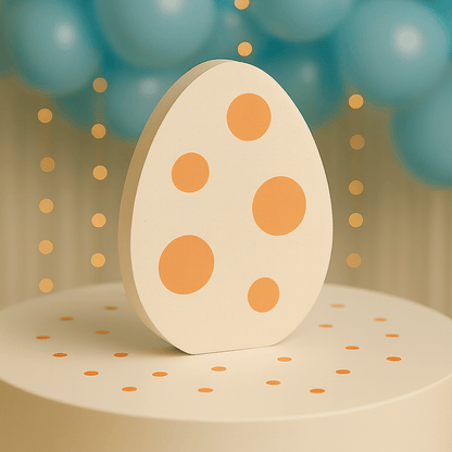 Handmade dinosaur egg decoration for dino birthday theme