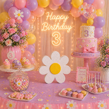 Daisy Centerpiece – Handmade Flower Birthday Party Decoration