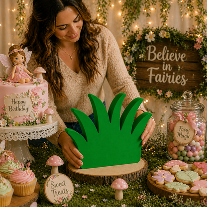 Woodland Grass Centerpiece – Fairy Garden & Enchanted Forest Party Decorations