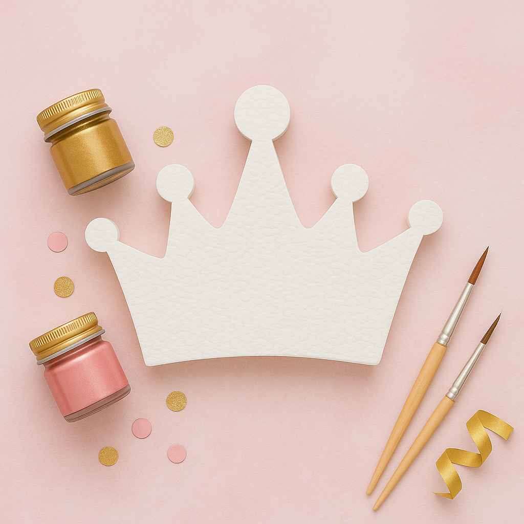 foam crown cutout for crafts unpainted princess DIY shape for kids painting