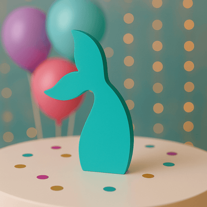 Mermaid tail cutout decoration no glitter for under the sea theme