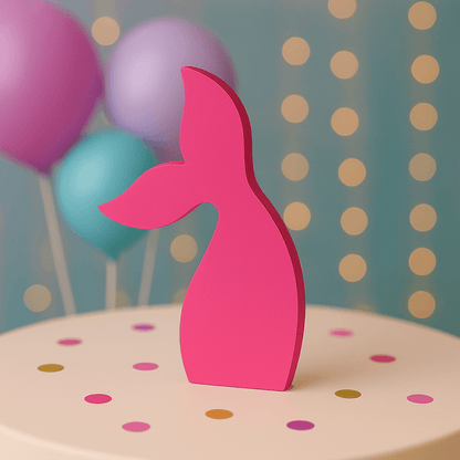 Fuchsia mermaid tail centerpiece plain handmade foam under the sea decoration