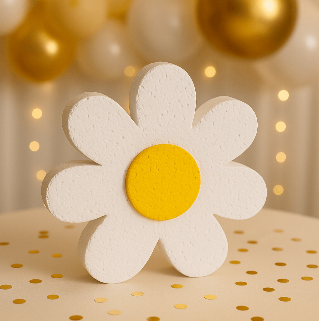 Daisy centerpiece for flower party supplies and table décor