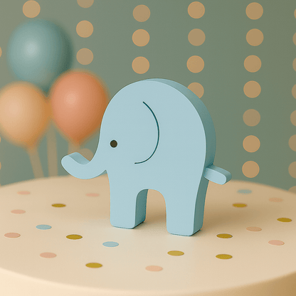 Handmade elephant baby shower centerpiece foam décor ideal for safari or neutral baby shower table