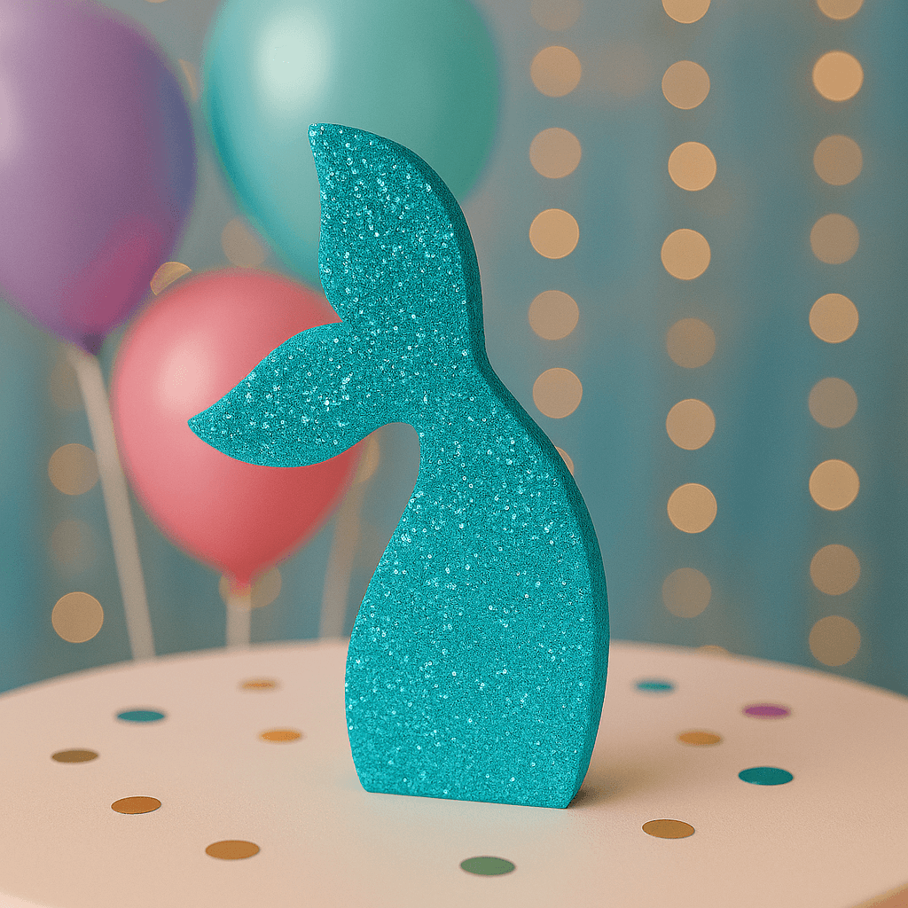 Mermaid tail cutout decoration under the sea theme