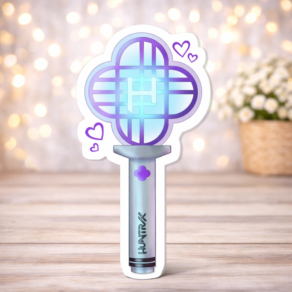 kpop demon hunters centerpieces Huntrix lightstick K Pop Demon Hunters centerpiece party decoration