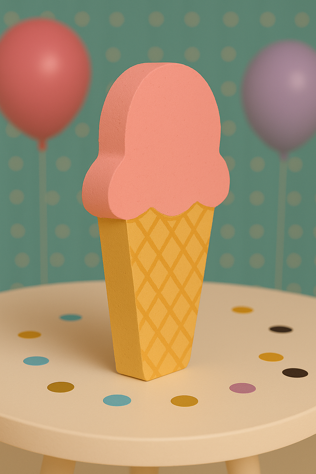 handmade ice cream party decorations centerpiece foam