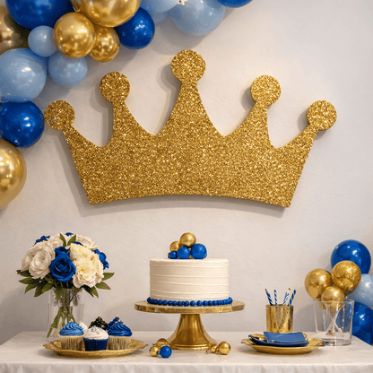 gold king crown decoration for royal party decorations and prince birthday decorations king crown centerpiece