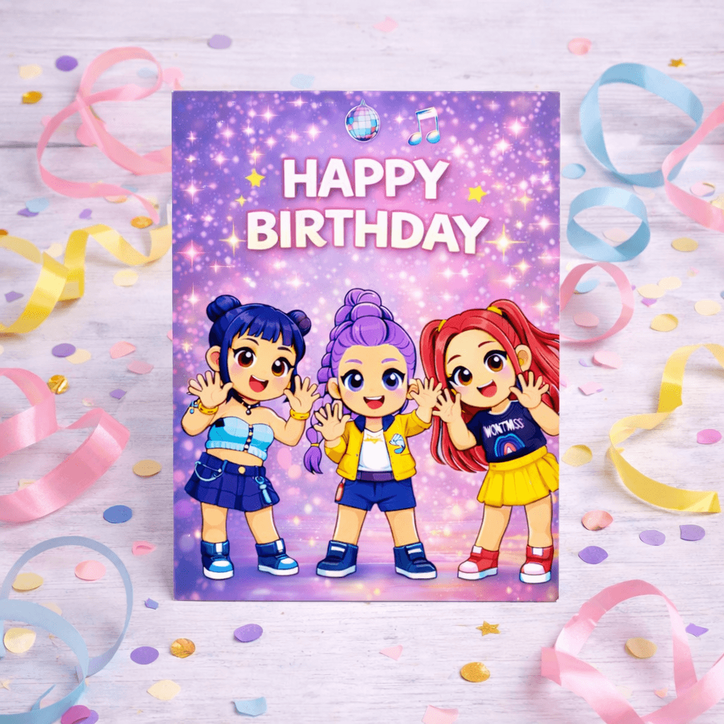 kpop demon hunters birthday decorations K Pop Demon Hunters birthday party frame sign for candy table decoration