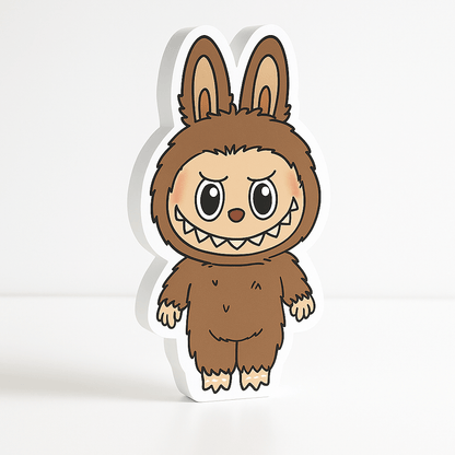 Labubu birthday girl foam cutout centerpiece decor
