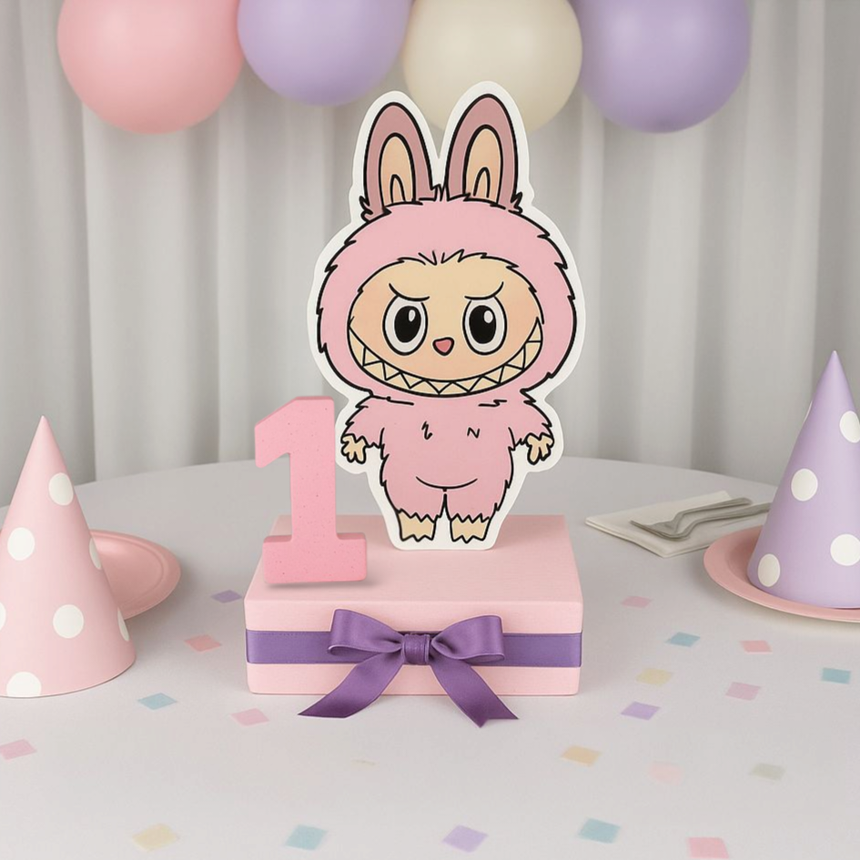 labubu birthday decorations cutout