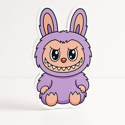 Labubu party ideas handmade centerpiece foam cutout decor