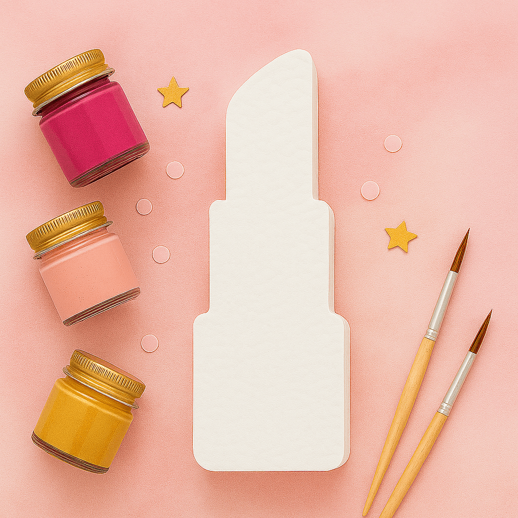 Unpainted lipstick foam shapes in EPS styrofoam for crafts and party decorations