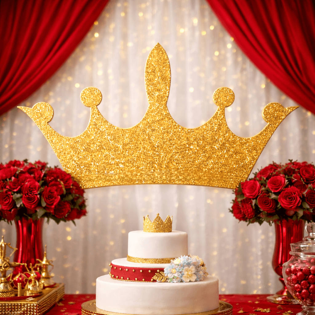 royal crown decoration for little prince birthday decorations and royal theme party decor king crown centerpiece