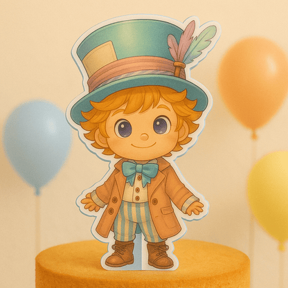 Mad Hatter Alice in Wonderland topper 8 inch centerpiece foam decoration