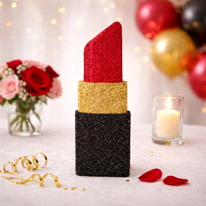 foam lipstick centerpiece for makeup party decorations glam birthday decor

