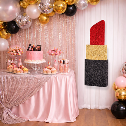 decorative lipstick centerpiece for makeup party decorations birthday theme

