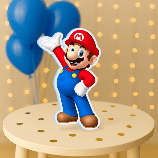 Mario centerpiece cutout handmade Super Mario Bros birthday party decoration