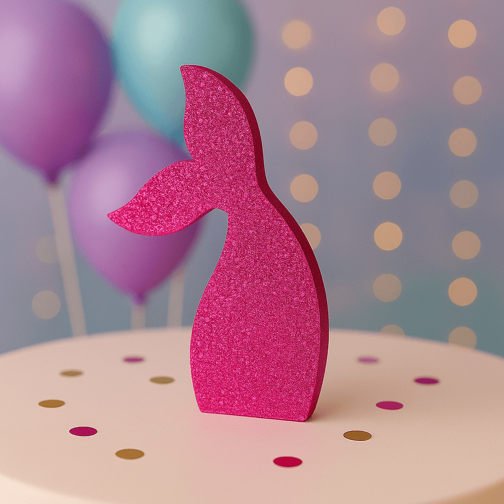 Handmade mermaid tail centerpiece glitter for birthday party