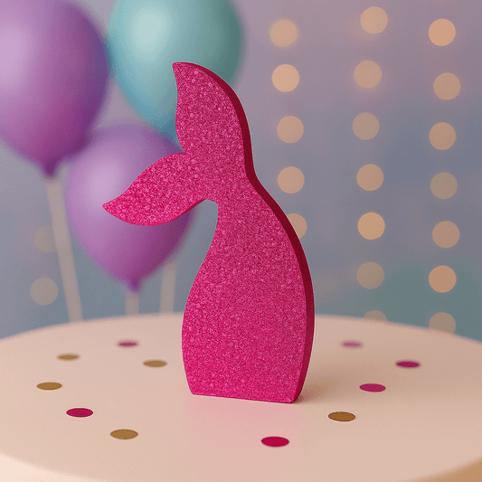 Handmade mermaid tail centerpiece glitter for birthday party