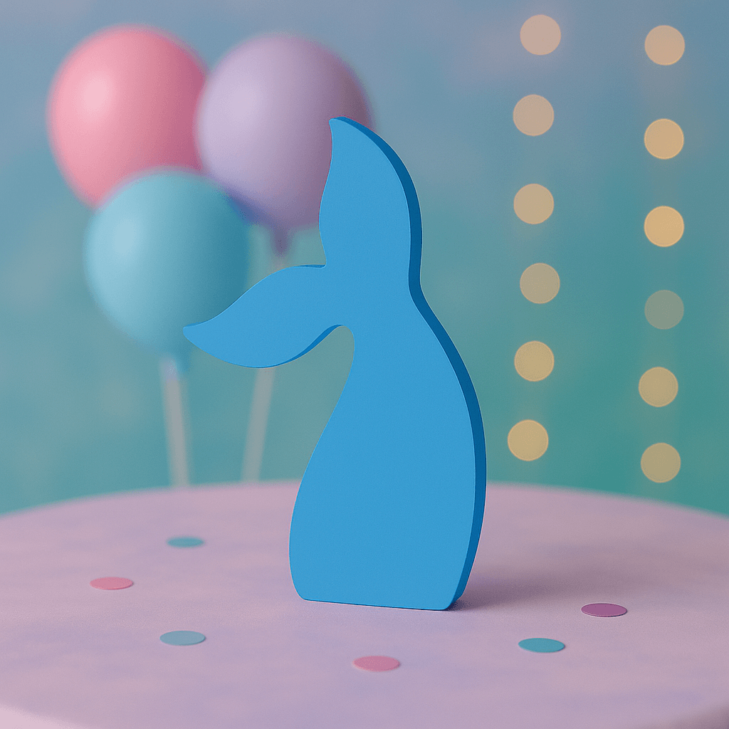 Mermaid tail centerpiece plain foam handmade for birthday party décor