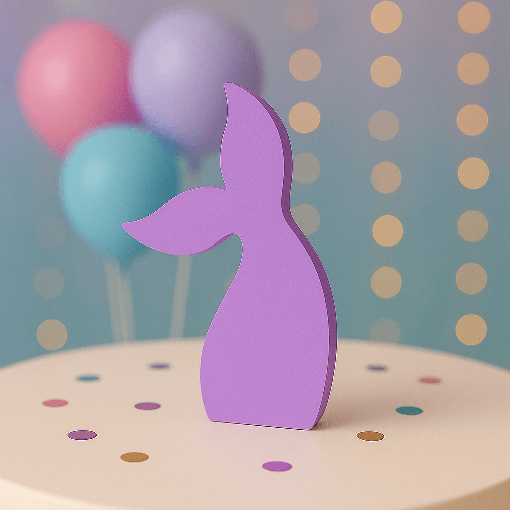 Plain foam mermaid tail centerpiece handmade for birthday party