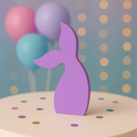 Plain foam mermaid tail centerpiece handmade for birthday party